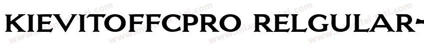 kievitoffcpro relgular字体转换